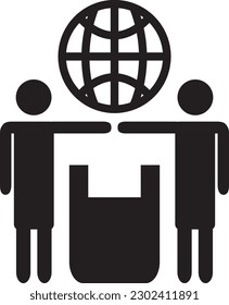 Save world from plastic flat icon, the pollution, garbage, plastic, bags on the planet. The concept of ecology and the World Cleanup Day. Earth day icon.