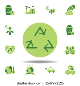 save the world, recycle symbol colored icon. Elements of save the earth illustration icon. Signs and symbols can be used for web, logo, mobile app, UI, UX on white background