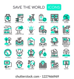 Save The World , Thin Line and Pixel Perfect Icons