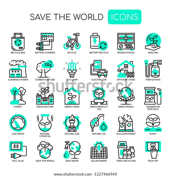 Save The\
World , Thin Line and Pixel Perfect\
Icons