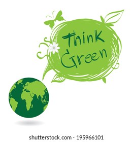 save the world. think green concept.
