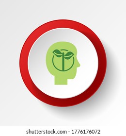 save the world, thought colored button. Elements of save the earth. Signs and symbols can be used for web, logo, mobile app, UI, UX