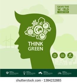 Save the world together vector illustration. 
