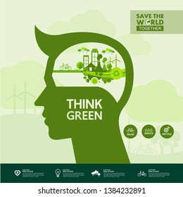 Save the world together vector illustration. 