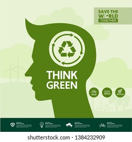 Save the world together vector illustration. 