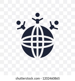 Save the world transparent icon. Save the world symbol design from Ecology collection. Simple element vector illustration on transparent background.