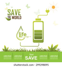 Save The World Vector  - Shutterstock ID 299298095