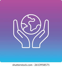 Save The World vector icon. Can be used for printing, mobile and web applications.