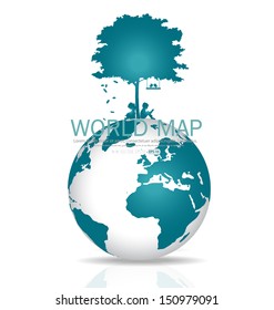 Save the world. Vector illustration