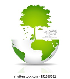 Save the world. Vector illustration