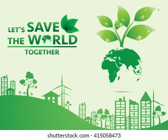 save the world. Vector illustration EPS10.