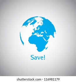 Save the World vector symbol