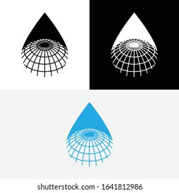 Save World Water Drop Planet Green Earth