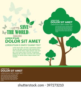 save the world.infographic green.ecology info graphics collection - sustainable concept - charts, symbols, graphic elements