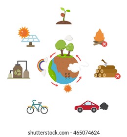 Save the world.vector illustration.
