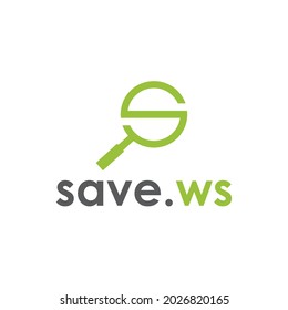 Save Ws Logo Design Simple letter s search