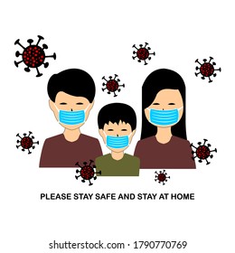 save your family from viruses by using a mask