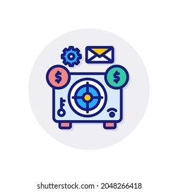 Icono Guardar su dinero en vector. Logotipo