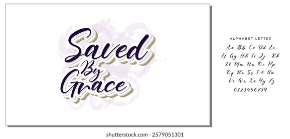 saved by grace background inspirational positive quotes, motivational, typography, lettering design