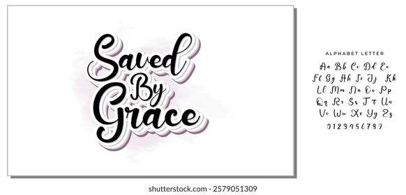 saved by grace background inspirational positive quotes, motivational, typography, lettering design