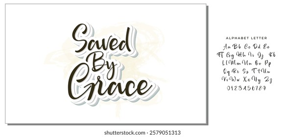 saved by grace background inspirational positive quotes, motivational, typography, lettering design