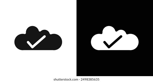 Saved to drive icon flat line symbol set.