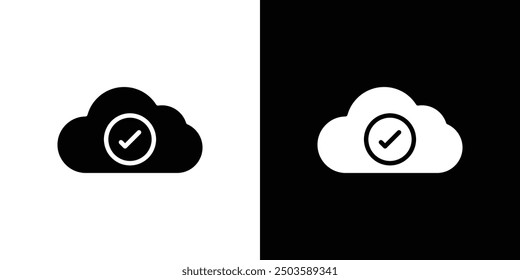 Saved to drive icon Flat vector set outline