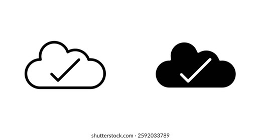 Saved to drive icon symbol collection on white background.