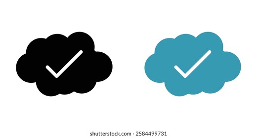 Saved to drive icons pack in black and colored version