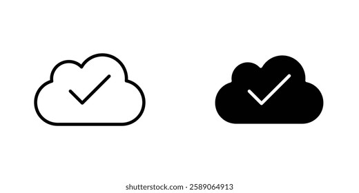 Saved to drive icons thin line illustrations designs