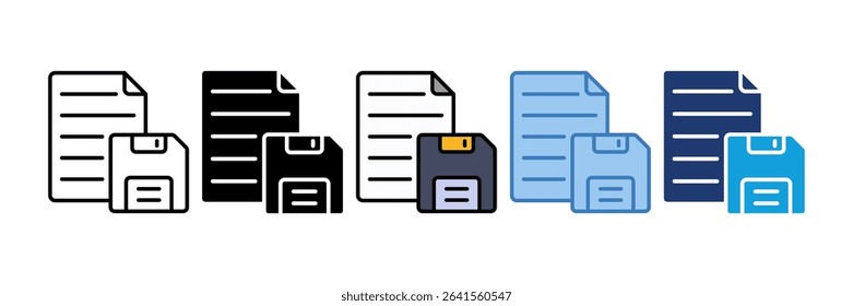 Saved File Icon Element For Design