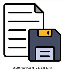 Elemento Ícone De Arquivo Salvo Para Design