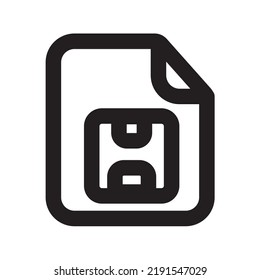 Saved Files Icon with Outline Style