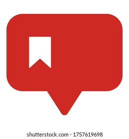 Saved notification icon. Globe. Marked content count. Sign alarm. Social media feed. Influencer feed. Communication. Symbol for mobile app. Label silhouette vector.