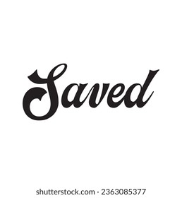 saved text on white background.