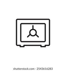 Icono de caja de ahorro Ilustración de línea plana