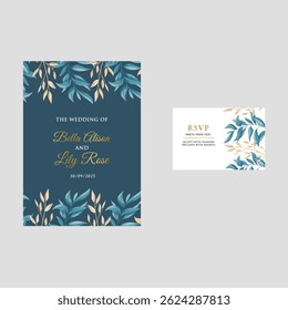 Save-the-date wedding card with calendar design and couple’s image. A creative way to announce your big day