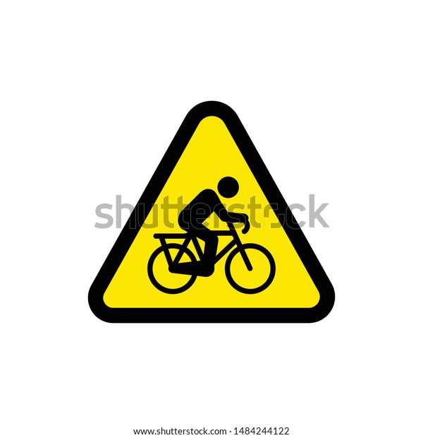 Savety Bicycle Zone Sign Road Vector Stock Vector (Royalty Free