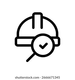 design vetorial de contorno de ícone de contorno de dados de inspeção de segurança bom para aplicativo móvel ou web