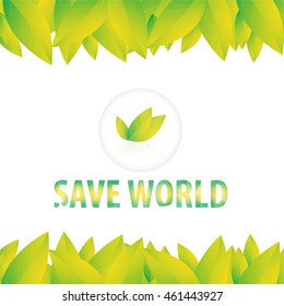 Saveworld background with green leaves