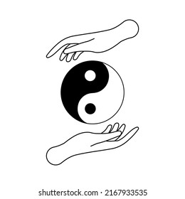 SaveYin Yang Symbol, Vector Design for Fashion and Poster Prints