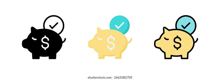 Saving Account Icon Element For Design