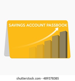 Saving account passbook,flat design illustration vector