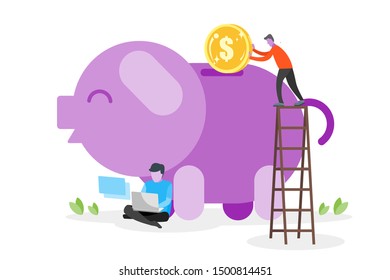 Saving account vector illustration design. Banking and financial concept element.  Can be used for web and mobile development suitable for infographic