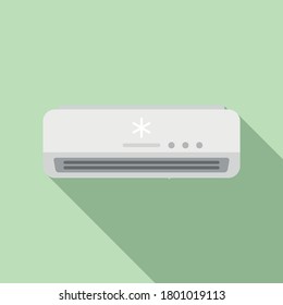 Saving air conditioner icon. Flat illustration of saving air conditioner vector icon for web design