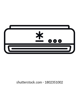 Saving air conditioner icon. Outline saving air conditioner vector icon for web design isolated on white background