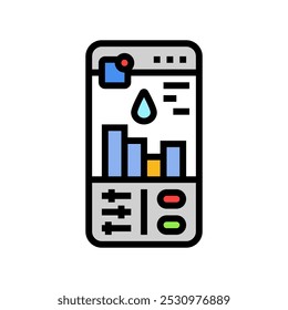 saving app water color icon vector. saving app water sign. isolated symbol illustration