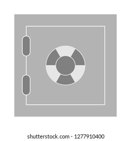 saving box  icon - saving box isolated , money safe symbol illustration- Vector safe