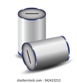 Saving box. Money box. . Save money object. 