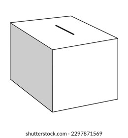 Sparbox-Farbvektorgrafik, einzeln auf weißem Hintergrund, Draufsicht